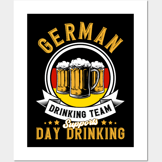 Germany Drinking Team German Wall Art by Toeffishirts